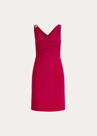 Vestidos Ralph Lauren Mujer Fucsia Claro - Surplice Cocktail - ULONP6583